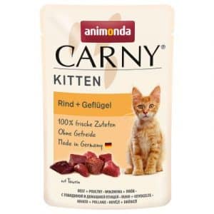 Sparpaket Animonda Carny Kitten Pouch 24 x 85 g - Rind