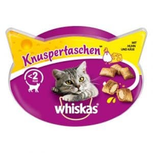 Whiskas Knuspertaschen - Huhn & Käse (8 x 60 g)
