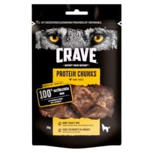Crave Protein Chunks Hundesnack - 6 x 55 g Lachs