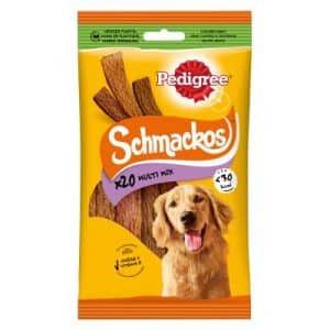 Pedigree Schmackos Hundesnacks - 3 x 144 g Geflügelmix (3 x 20 Stück)