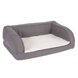 Orthopädisches Hundesofa grau - M: L 90 x B 60 x H 30 cm