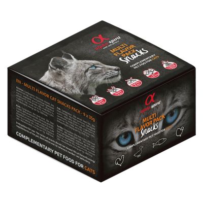alpha spirit Multi-Flavour Snacks für Katzen - 9 x 35 g