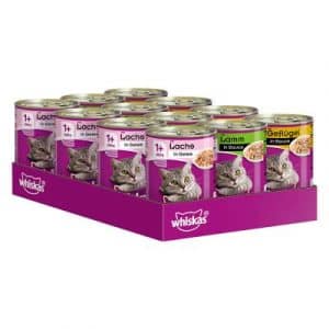 Whiskas 1+ Dosen 24 x 400 g - 1+ mit Rind & Leber in Sauce