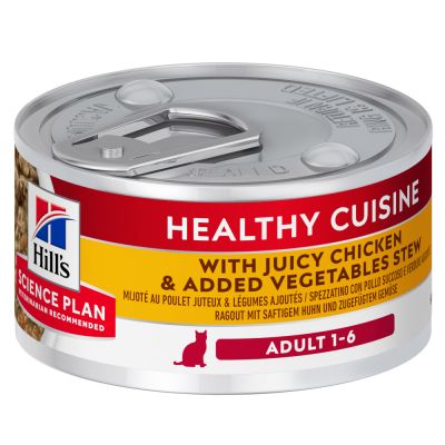 Hill's Science Plan Adult Healthy Cuisine Ragout Saftiges Huhn & Gemüse - 48 x 79 g