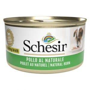 Schesir Hundedosen 6 x 85 g - Thunfisch mit Erbsen