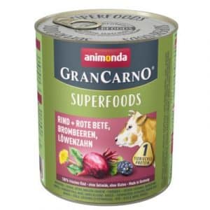 Animonda GranCarno Adult Superfoods 6 x 800 g - Rind + Rote Bete