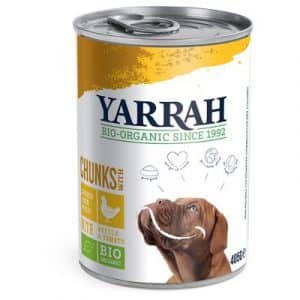 Yarrah Bio Einzeldosen 1 x 405 g / 400 g - Bio Huhn mit Bio Brennnessel & Bio Tomate in Soße