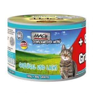 MAC´s Cat Feinschmecker 6 x 180 g - Geflügel & Lachs