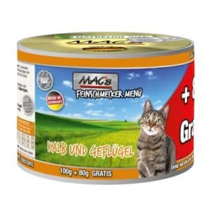 Sparpaket MAC´s Cat Feinschmecker 24 x 180 g - Kalb & Geflügel