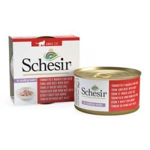 Schesir Natural mit Reis 6 x 85 g - Thunfisch & Hühnerfilet mit Reis