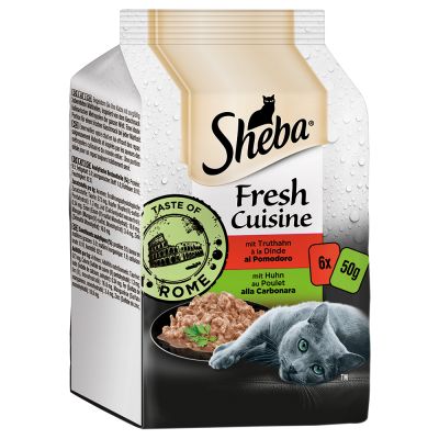Sparpaket Sheba Fresh Cuisine Taste of Rome 36 x 50 g - Huhn & Truthahn