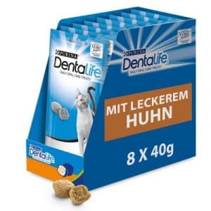 Purina Dentalife Tägliche Katzen-Zahnpflege-Snacks mit Huhn - 16 x 40 g