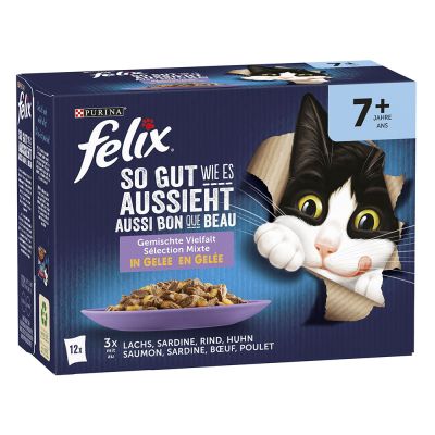 Felix "So gut wie es aussieht" Senior Pouches 48 x 85 g - Rind