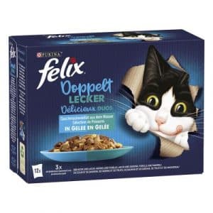 Felix "Doppelt lecker - So gut wie es aussieht" Pouches 12 x 85 g - Seelachs & Lachs