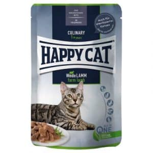 Sparpaket Happy Cat Pouch Meat in Sauce 24 x 85 g  - Land-Geflügel