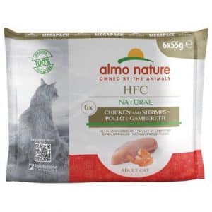 Sparpaket Almo Nature HFC Natural Pouch 24 x 55 g  - Huhn & Garnelen