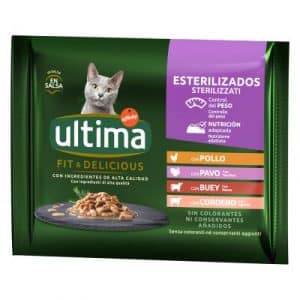 Sparpaket Ultima Cat Sterilized 96 x 85 g - Rind und Thunfisch