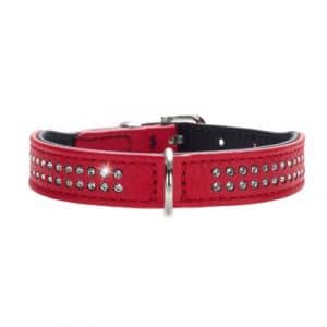 HUNTER Halsband Diamond Petit rot/schwarz - Gr. 42: 35-39 cm Halsumfang