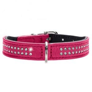 HUNTER Halsband Diamond Petit pink/schwarz - Gr. 24: 17-21 cm Halsumfang