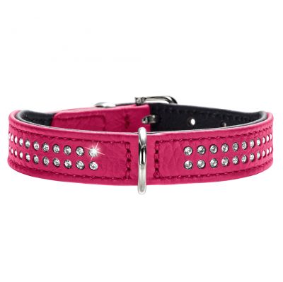 HUNTER Halsband Diamond Petit pink/schwarz - Gr. 24: 17-21 cm Halsumfang