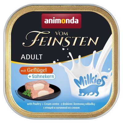 Megapack Animonda Vom Feinsten Adult Milkies 36 x 100 g - mit Geflügel & Sahnekern