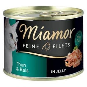 Sparpaket Miamor Feine Filets 12 x 185 g - Thunfisch & Reis