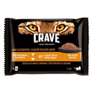 Crave Pouch Multipack 4 x 85 g - Pastete mit Huhn & Truthahn