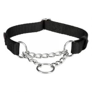 Trixie Premium Zug-Stopp Halsband Schwarz - Größe M–L: 35–50 cm Halsumfang