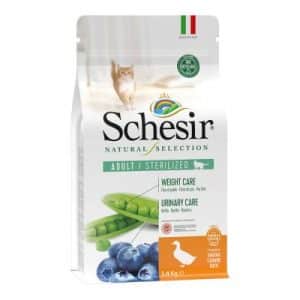 Schesir Natural Selection Adult Sterilized mit Ente - Sparpaket: 2 x 4