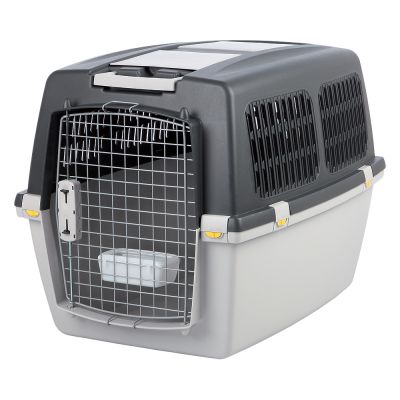 Trixie Transportbox Gulliver + Vetbed® Isobed SL Hundedecke Paw - 4 Rollen