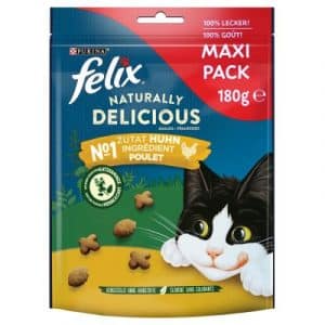 Felix Naturally Delicious Katzensnacks - Rind mit Goji-Beeren (3 x 180 g)
