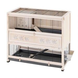 Ferplast Holzkäfig Cottage Indoor Home  - weiß: L 108 x B 59 x H 102