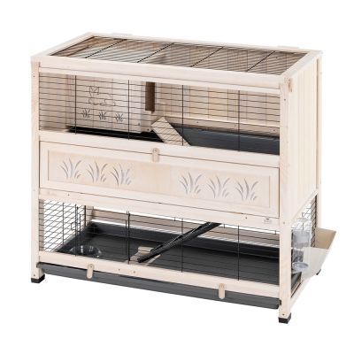 Ferplast Holzkäfig Cottage Indoor Home  - weiß: L 108 x B 59 x H 102