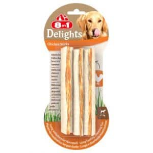 8in1 Delights Kausticks Huhn - Sparpaket: 6 x 75 g (18 Stück)