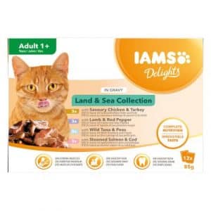 IAMS Delights Adult Land & Sea Mix - 48 x 85 g in Sauce
