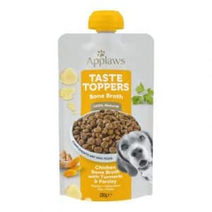 Applaws Hund Taste Toppers Pouch 6 x 200 ml - Rinderknochenbrühe mit Kurkuma & Petersilie