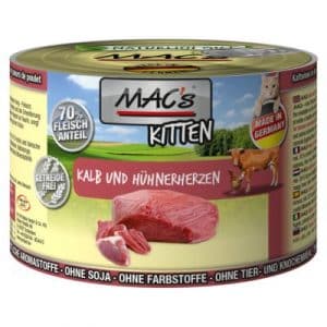 MAC's Cat Kitten 6 x 200g - Kitten Kalb & Hühnerherzen