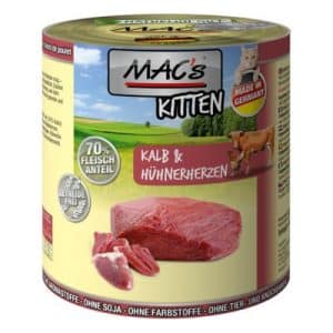 MAC's Cat Kitten 6 x 800 g - Kitten Kalb & Hühnerherzen