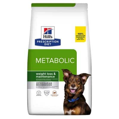 Hill's Prescription Diet Metabolic Weight Management Trockenfutter für Hunde mit Lamm & Reis - Sparpaket: 2 x 12 kg