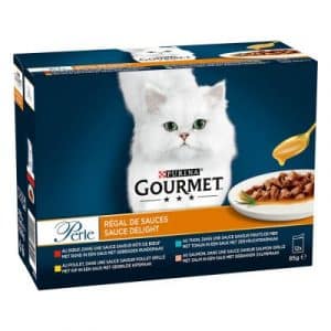 Gourmet Perle Gemische Auswahl 12 x 85 g - Erlesene Streifen mit Gemüse