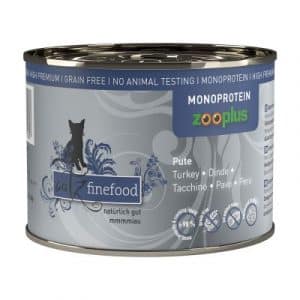 catz finefood Monoprotein zooplus 6 x 200 g - Pute