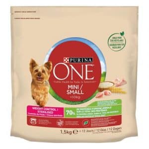 Purina One Mini Weight Control / Sterilised Truthahn & Reis - 9 kg (6 x 1