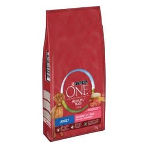 Purina One Medium/Maxi Adult Rind & Reis - 7 kg