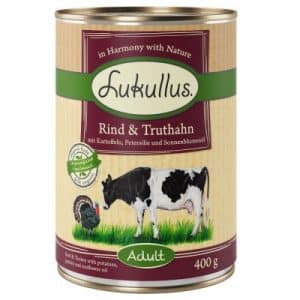 Lukullus Naturkost Adult Getreidefrei 6 x 400 g Ente & Kalb