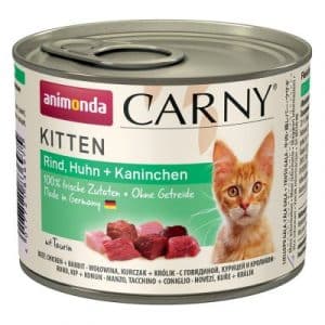 Sparpaket Animonda Carny Kitten 24 x 200 g - Rind & Putenherzen