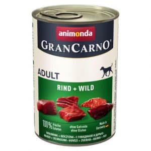 Sparpaket Animonda GranCarno Original 12 x 400 g - Rind & Lachs mit Spinat