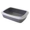 Savic Katzentoilette Iriz mit Rand - 50 cm - grau / weiß