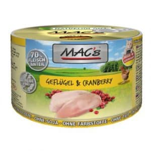 MAC´s Cat 6 x 200 g - Huhn PUR mit ganzen Geflügelherzen