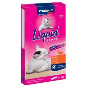 Vitakraft Cat Liquid-Snack Ente & ß-Glucane - 24 x 15 g