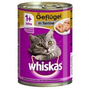 Whiskas 1+ Dosen 12 x 400 g - 1+ mit Rind & Leber in Sauce
